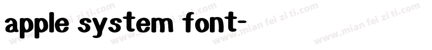 apple system font字体转换